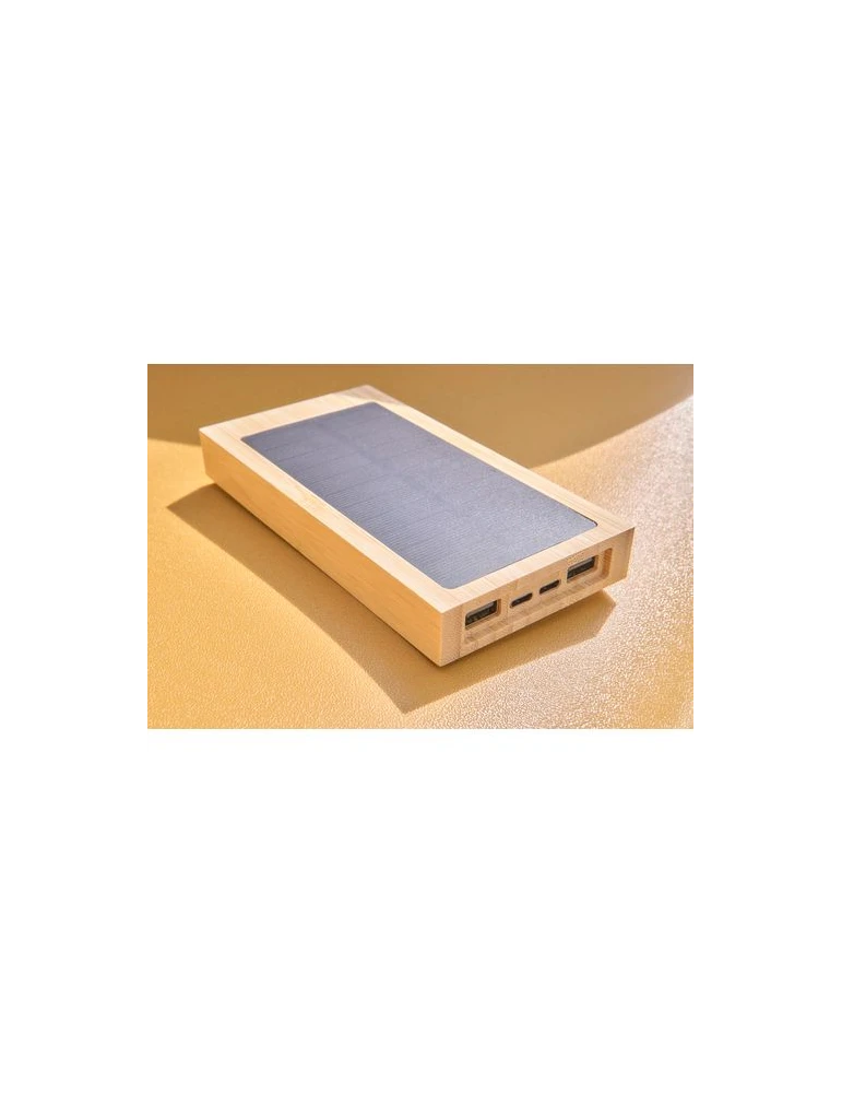 Power bank solaire en bambou Elz