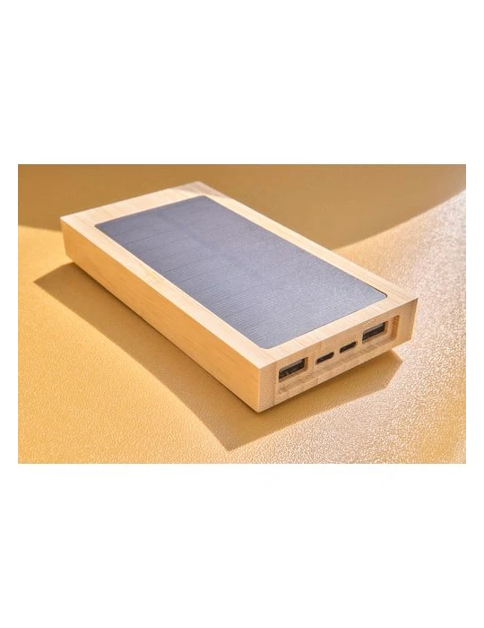 Power bank solaire en bambou Elz
