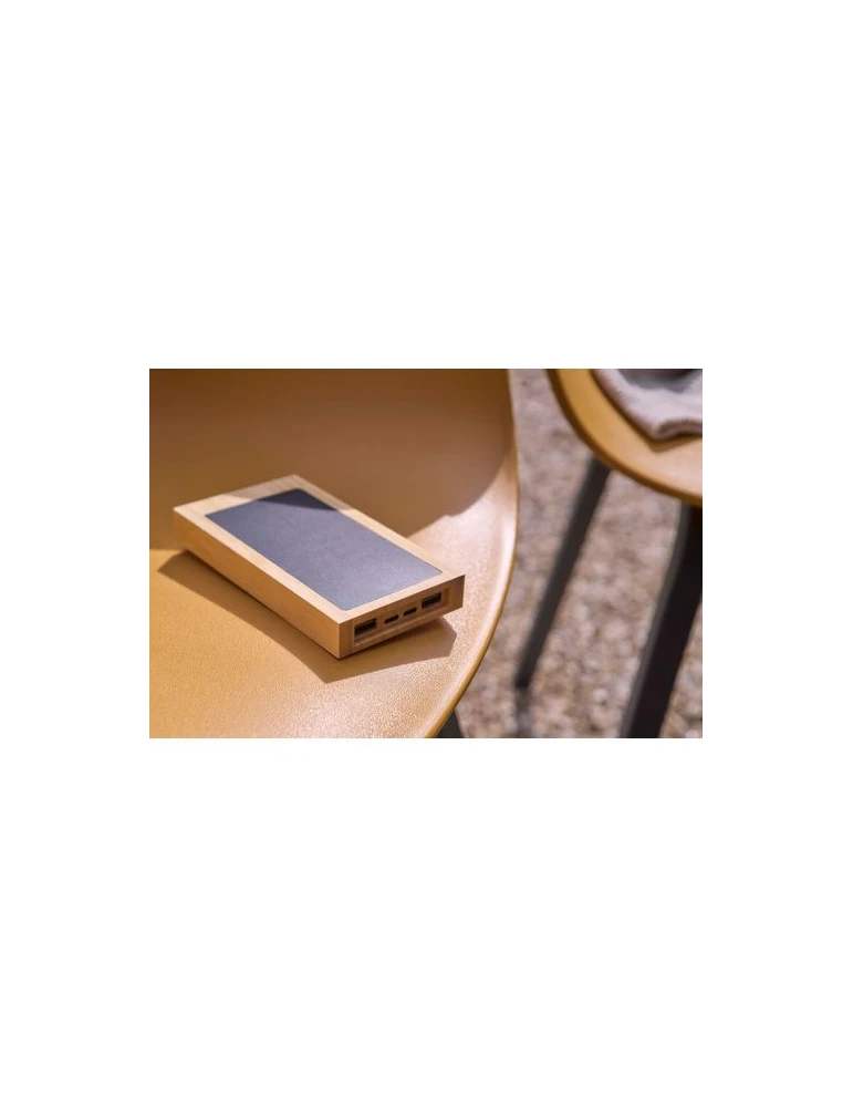 Power bank solaire en bambou Elz