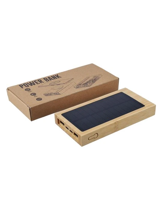 Power bank solaire en bambou Elz