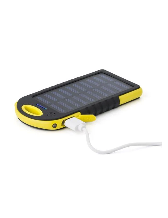 Power bank solaire en ABS et gomme Arin