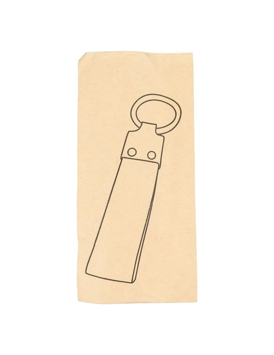 Porte-clés en denim Enzi Matières : métal Couleurs : bleu personnalisable avec votre logo