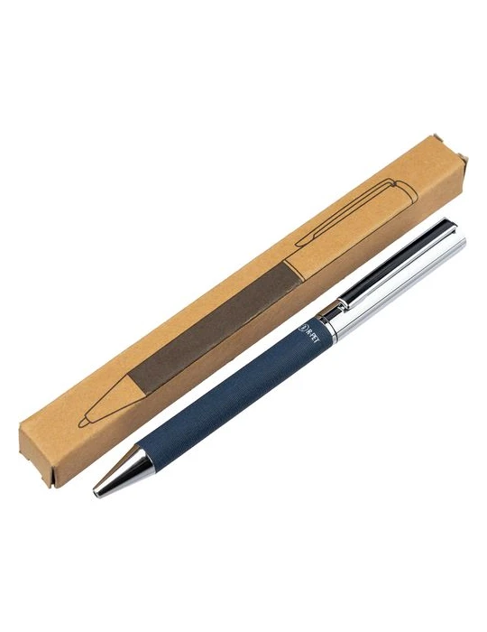 Stylo à bille rotatif en laiton Jalen Matières : acier inoxydable Couleurs : noir personnalisable avec votre logo