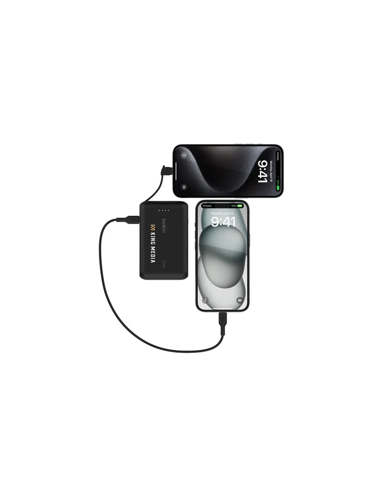 Belkin BoostCharge Power Bank 10K Câble intégré