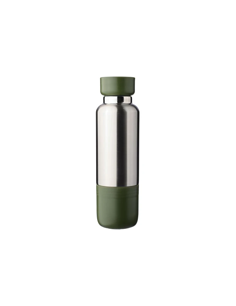 Gourde double paroi de 500 ml en acier inoxydable Zev Matières : polyester Couleurs : vert
