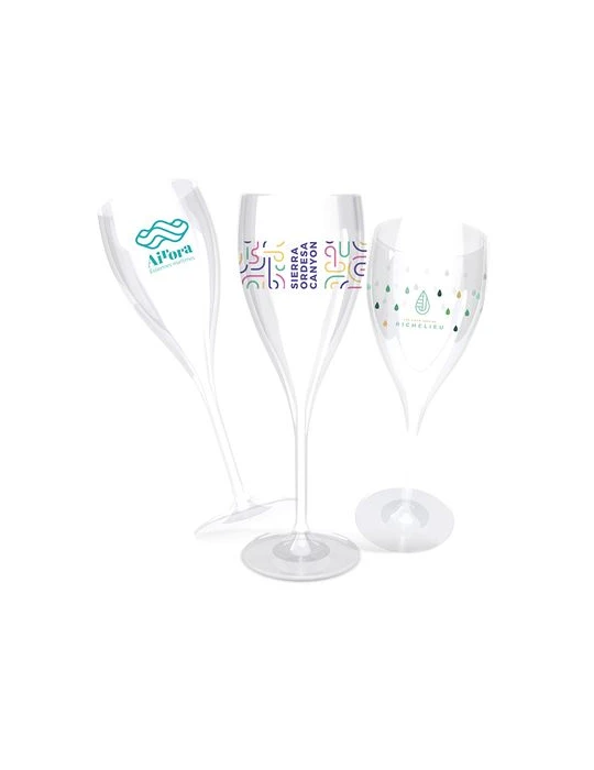 FLUTE CHAMPAGNE EN PLASTIQUE REUTILISABLE (SAN) 16 cI RAS BORD Couleurs : transparent Matières : Styrène acrylonitrile (SAN)