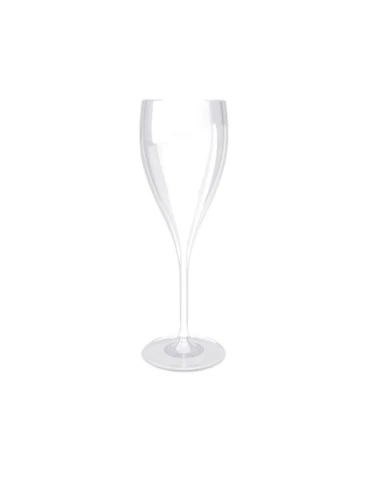 FLUTE CHAMPAGNE EN PLASTIQUE REUTILISABLE (SAN) 16 cI RAS BORD Couleurs : transparent Matières : Styrène acrylonitrile (SAN) 2