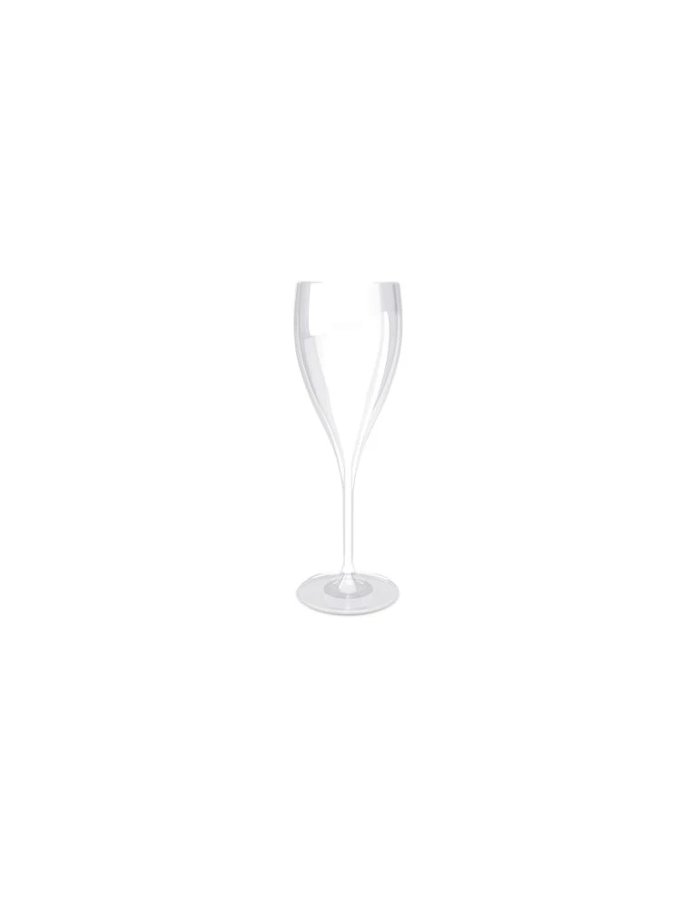 FLUTE CHAMPAGNE EN PLASTIQUE REUTILISABLE (SAN) 16 cI RAS BORD Couleurs : transparent Matières : Styrène acrylonitrile (SAN) per