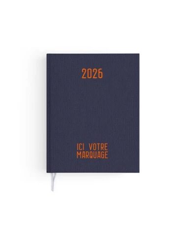 AGENDA EMBOITE TOILE 2026 - MINI 90 x 165 mm - COUVERTURE ARDOISE - SANS MARQUAGE 2