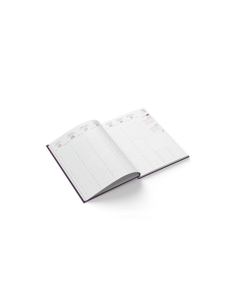 AGENDA EMBOITE TOILE 2026 - MINI 90 x 165 mm - COUVERTURE ARDOISE - SANS MARQUAGE