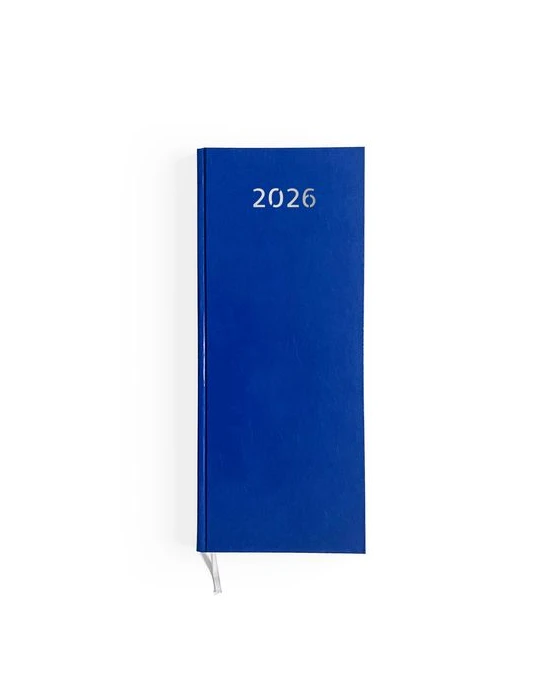 AGENDA DE CAISSE 2026 - DOS CARRE COUSU COLLE EMBOITE - 137 x 335 mm - COUVERTURE BORDEAUX - TRANSFERT A CHAUD