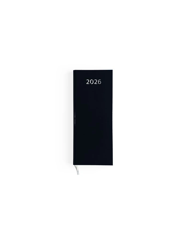 AGENDA DE CAISSE 2026 - DOS CARRE COUSU COLLE EMBOITE - 137 x 335 mm - COUVERTURE BORDEAUX - TRANSFERT A CHAUD