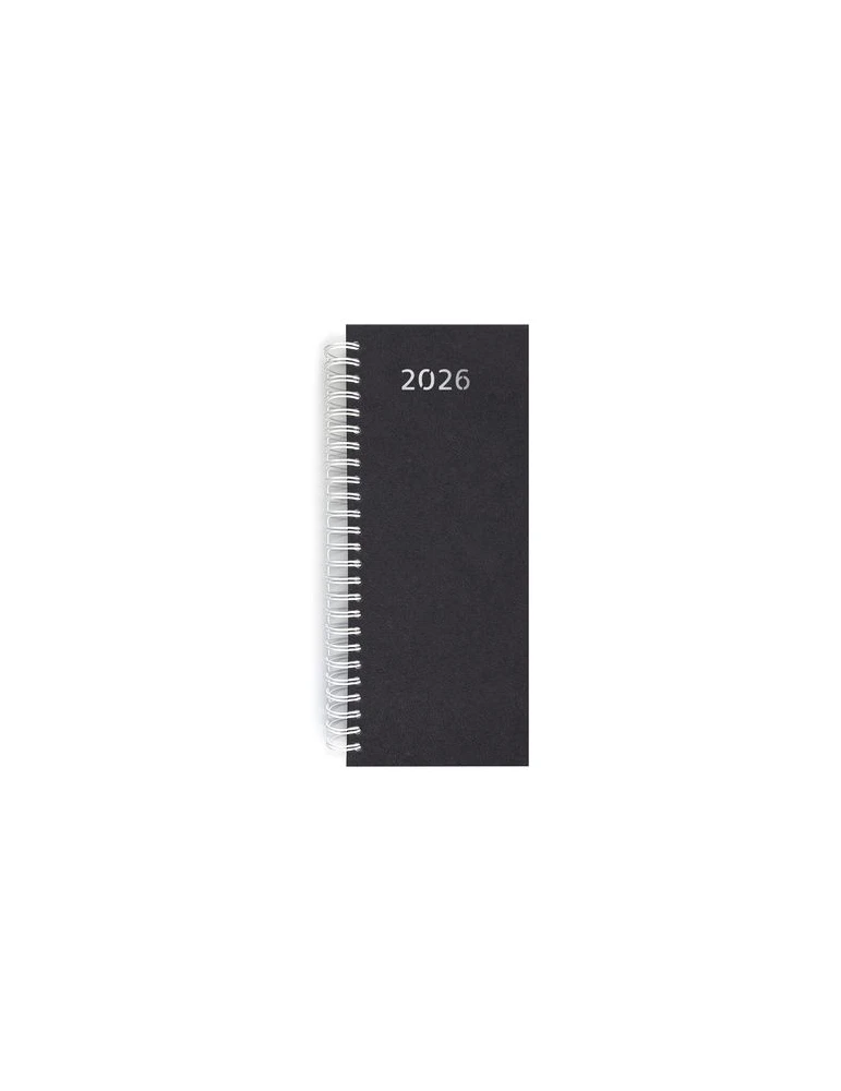 AGENDA DE CAISSE 2026 - DOS CARRE COUSU COLLE EMBOITE - 137 x 335 mm - COUVERTURE BORDEAUX - TRANSFERT A CHAUD
