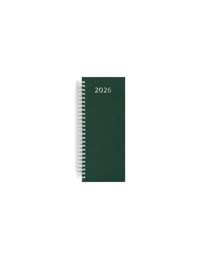 AGENDA DE CAISSE 2026 - DOS CARRE COUSU COLLE EMBOITE - 137 x 335 mm - COUVERTURE BORDEAUX - TRANSFERT A CHAUD