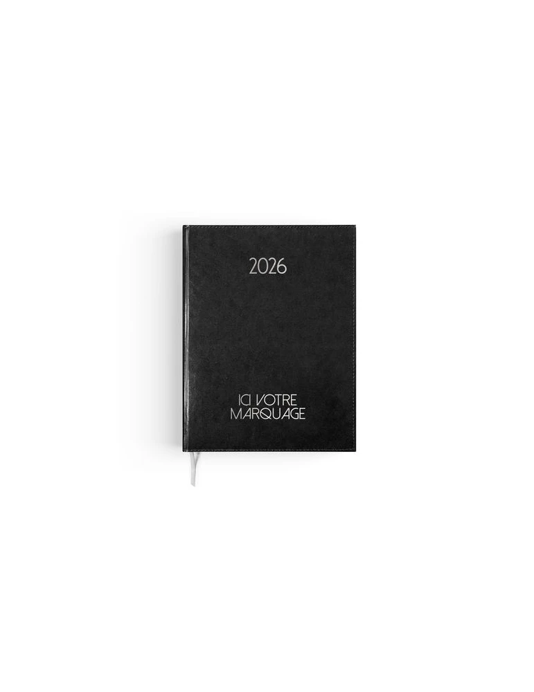 AGENDA EMBOITE PARIS 2026 - MINI 90 x 165 mm - COUVERTURE NOIRE - SANS MARQUAGE