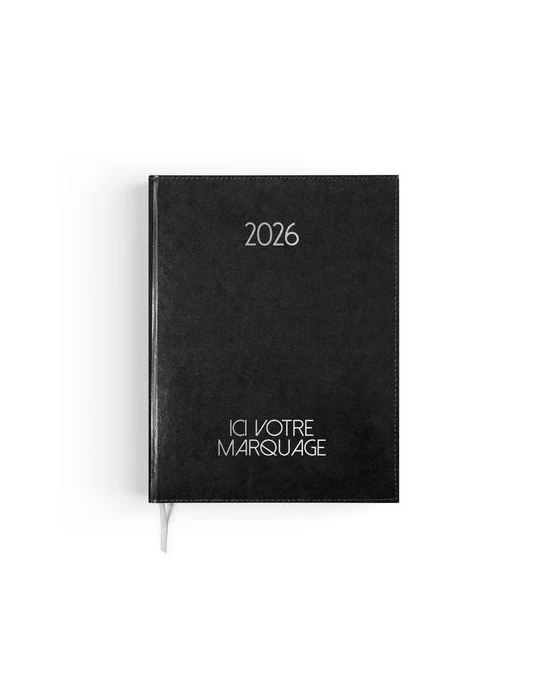 AGENDA EMBOITE PARIS 2026 - MINI 90 x 165 mm - COUVERTURE NOIRE - SANS MARQUAGE