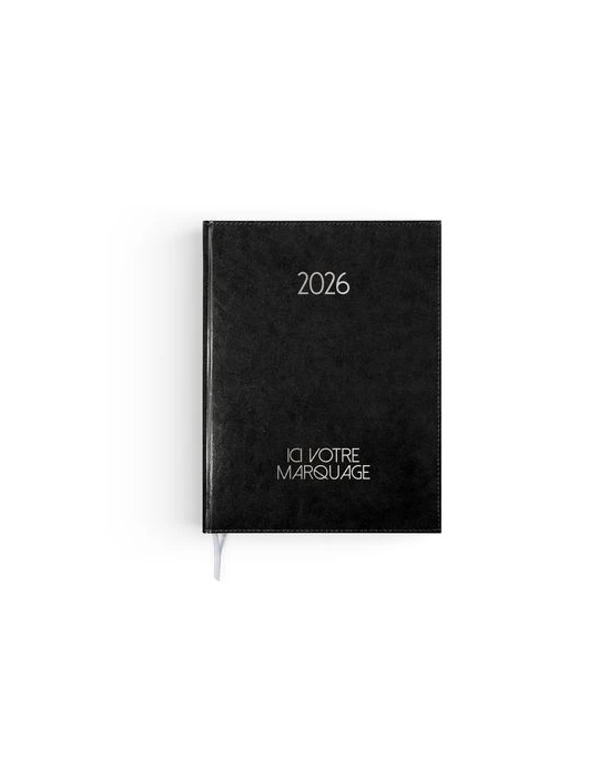 AGENDA EMBOITE PARIS 2026 - MINI 90 x 165 mm - COUVERTURE NOIRE - SANS MARQUAGE