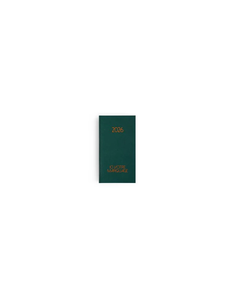 AGENDA EMBOITE PARIS 2026 - MINI 90 x 165 mm - COUVERTURE NOIRE - SANS MARQUAGE