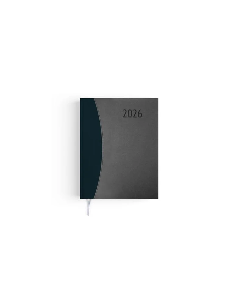 AGENDA EMBOITE PRESTIGE 2026 - MINI 90 x 165 mm - COUVERTURE ANTHRACITE - SANS MARQUAGE