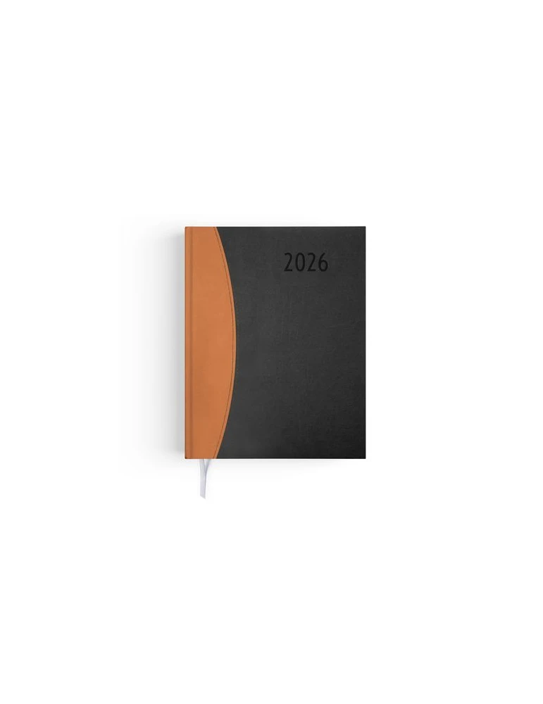 AGENDA EMBOITE PRESTIGE 2026 - MINI 90 x 165 mm - COUVERTURE ANTHRACITE - SANS MARQUAGE