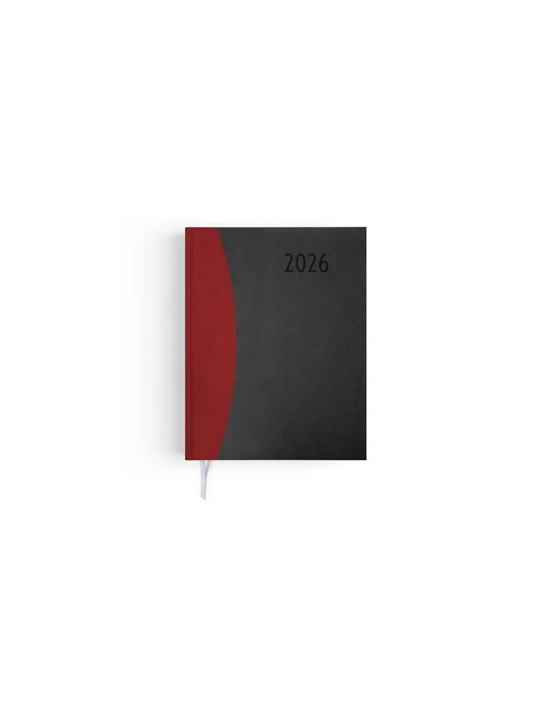 AGENDA EMBOITE PRESTIGE 2026 - MINI 90 x 165 mm - COUVERTURE ANTHRACITE - SANS MARQUAGE