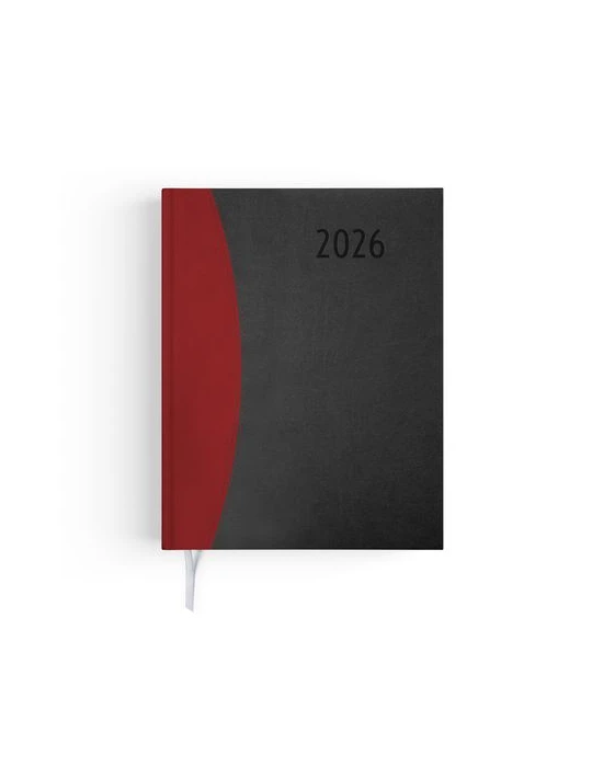 AGENDA EMBOITE PRESTIGE 2026 - MINI 90 x 165 mm - COUVERTURE ANTHRACITE - SANS MARQUAGE