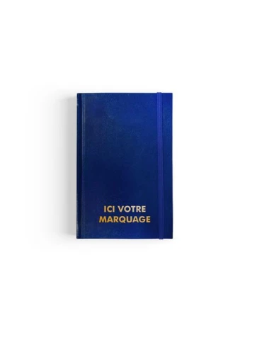 CARNET DE CHANTIER 2026 - 90 x 140 mm - COUVERTURE BLEUE SANS MARQUAGE - 192 PAGES QUADRILLEES - ELASTIQUE DE FERMETURE 2