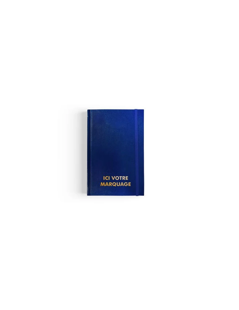 CARNET DE CHANTIER 2026 - 90 x 140 mm - COUVERTURE BLEUE SANS MARQUAGE - 192 PAGES QUADRILLEES - ELASTIQUE DE FERMETURE