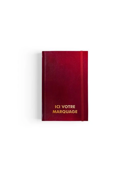 CARNET DE CHANTIER 2026 - 90 x 140 mm - COUVERTURE BLEUE SANS MARQUAGE - 192 PAGES QUADRILLEES - ELASTIQUE DE FERMETURE