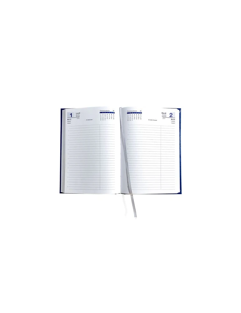AGENDA CARRE 1 JOUR EMBOITE 2026 - 145 x 215 mm - COUVERTURE BORDEAUX SANS MARQUAGE