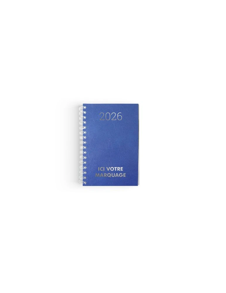 AGENDA CARRE 1 JOUR EMBOITE 2026 - 145 x 215 mm - COUVERTURE BORDEAUX SANS MARQUAGE