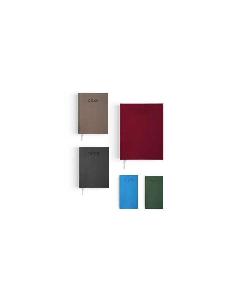 AGENDA EMBOITE PREMIUM 2026 - MINI 90 x 165 mm - COUVERTURE ANTHRACITE - SANS MARQUAGE