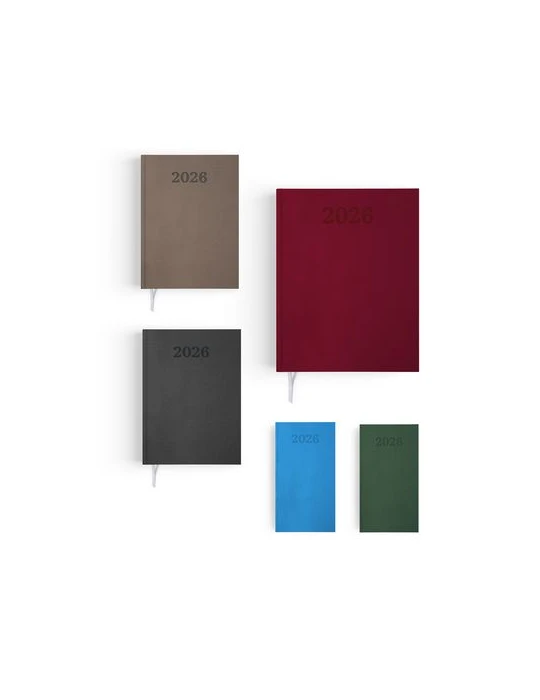 AGENDA EMBOITE PREMIUM 2026 - MINI 90 x 165 mm - COUVERTURE ANTHRACITE - SANS MARQUAGE