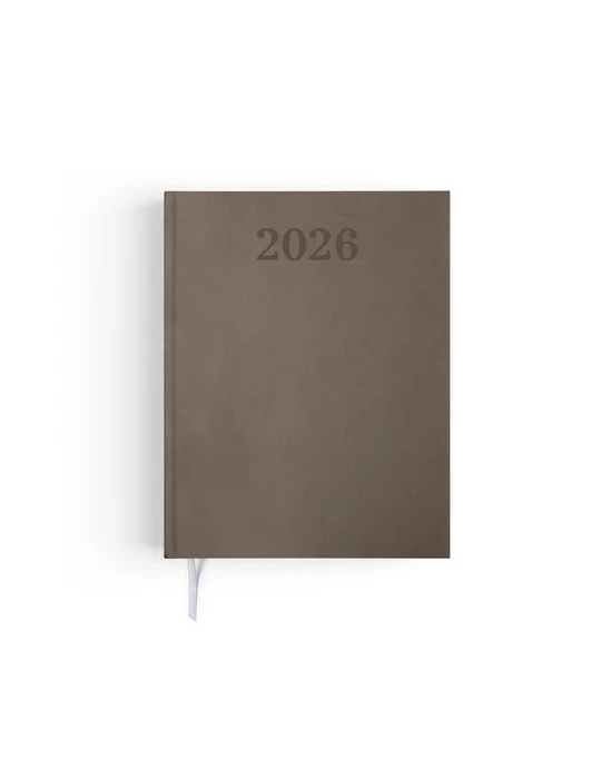 AGENDA EMBOITE PREMIUM 2026 - MINI 90 x 165 mm - COUVERTURE ANTHRACITE - SANS MARQUAGE