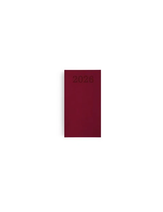 AGENDA EMBOITE PREMIUM 2026 - MINI 90 x 165 mm - COUVERTURE ANTHRACITE - SANS MARQUAGE