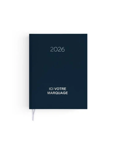 AGENDA EMBOITE NATUREL 2026 - MINI 90 x 165 mm - COUVERTURE BLEUE NUIT - SANS MARQUAGE 2