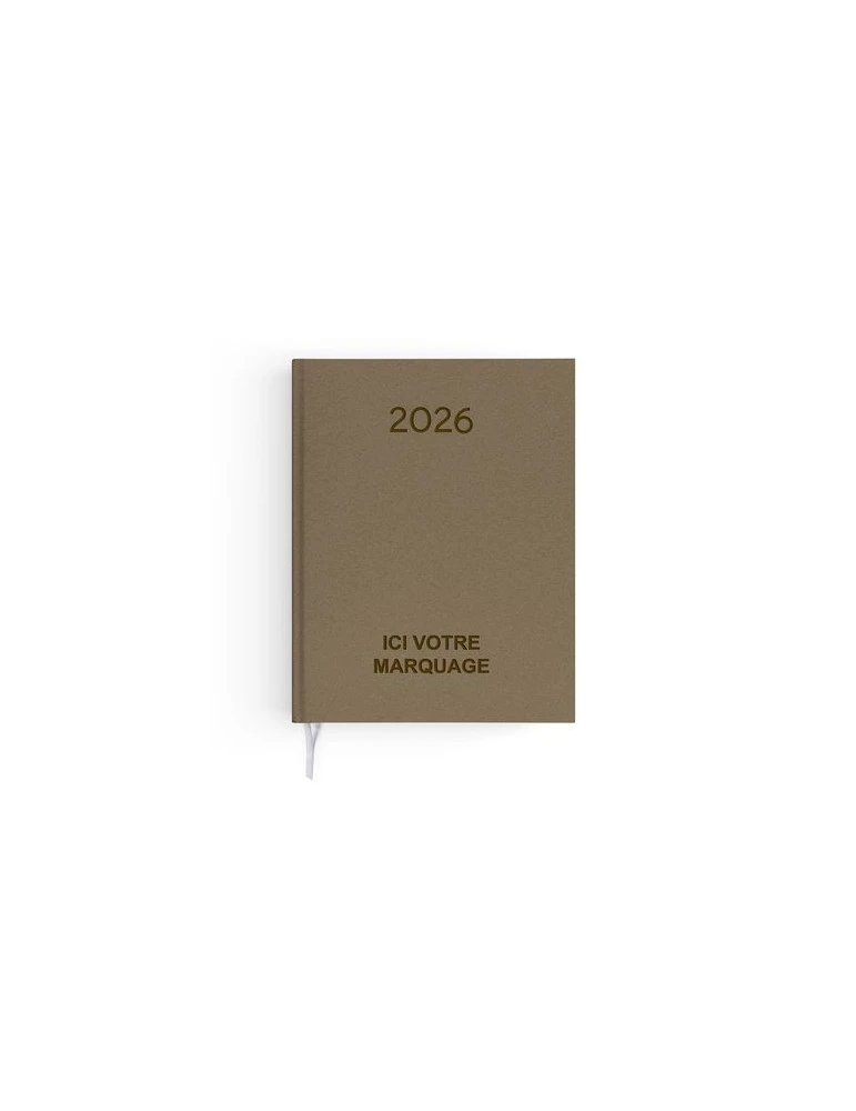 AGENDA EMBOITE NATUREL 2026 - MINI 90 x 165 mm - COUVERTURE BLEUE NUIT - SANS MARQUAGE