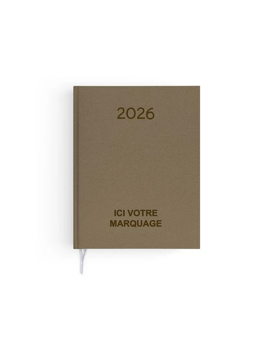 AGENDA EMBOITE NATUREL 2026 - MINI 90 x 165 mm - COUVERTURE BLEUE NUIT - SANS MARQUAGE
