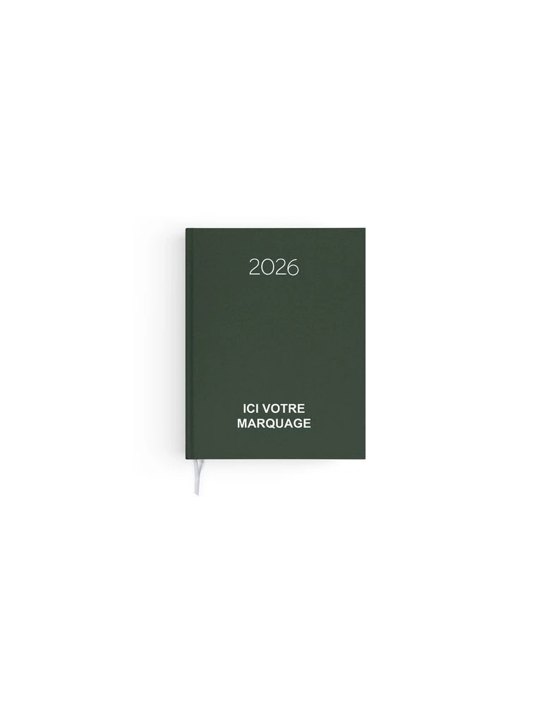 AGENDA EMBOITE NATUREL 2026 - MINI 90 x 165 mm - COUVERTURE BLEUE NUIT - SANS MARQUAGE