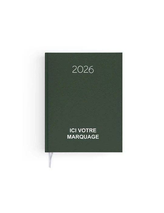 AGENDA EMBOITE NATUREL 2026 - MINI 90 x 165 mm - COUVERTURE BLEUE NUIT - SANS MARQUAGE