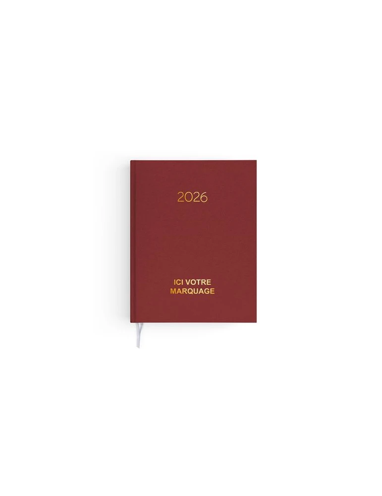 AGENDA EMBOITE NATUREL 2026 - MINI 90 x 165 mm - COUVERTURE BLEUE NUIT - SANS MARQUAGE