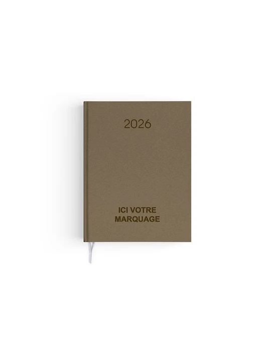 AGENDA EMBOITE NATUREL 2026 - MINI 90 x 165 mm - COUVERTURE BLEUE NUIT - SANS MARQUAGE