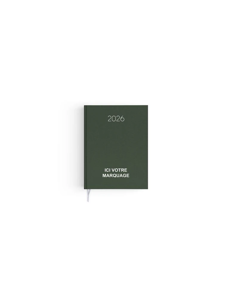 AGENDA EMBOITE NATUREL 2026 - MINI 90 x 165 mm - COUVERTURE BLEUE NUIT - SANS MARQUAGE