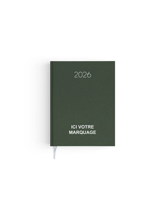 AGENDA EMBOITE NATUREL 2026 - MINI 90 x 165 mm - COUVERTURE BLEUE NUIT - SANS MARQUAGE