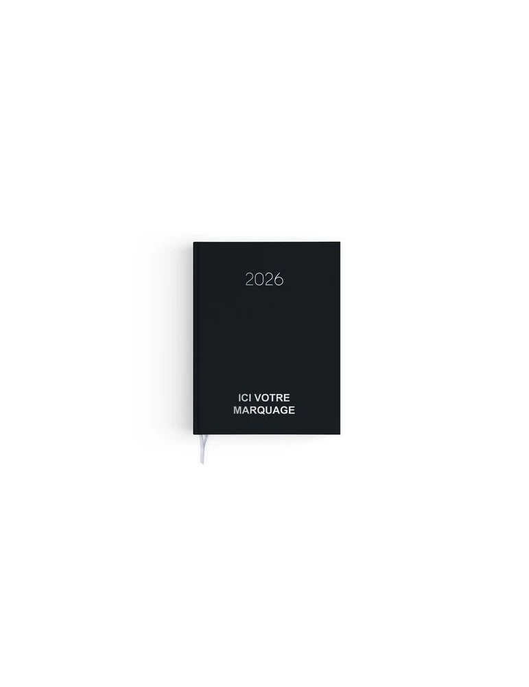 AGENDA EMBOITE NATUREL 2026 - MINI 90 x 165 mm - COUVERTURE BLEUE NUIT - SANS MARQUAGE