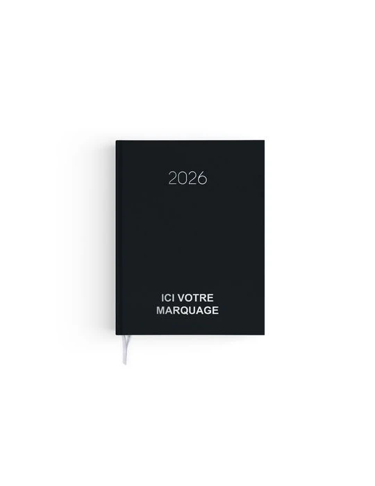 AGENDA EMBOITE NATUREL 2026 - MINI 90 x 165 mm - COUVERTURE BLEUE NUIT - SANS MARQUAGE