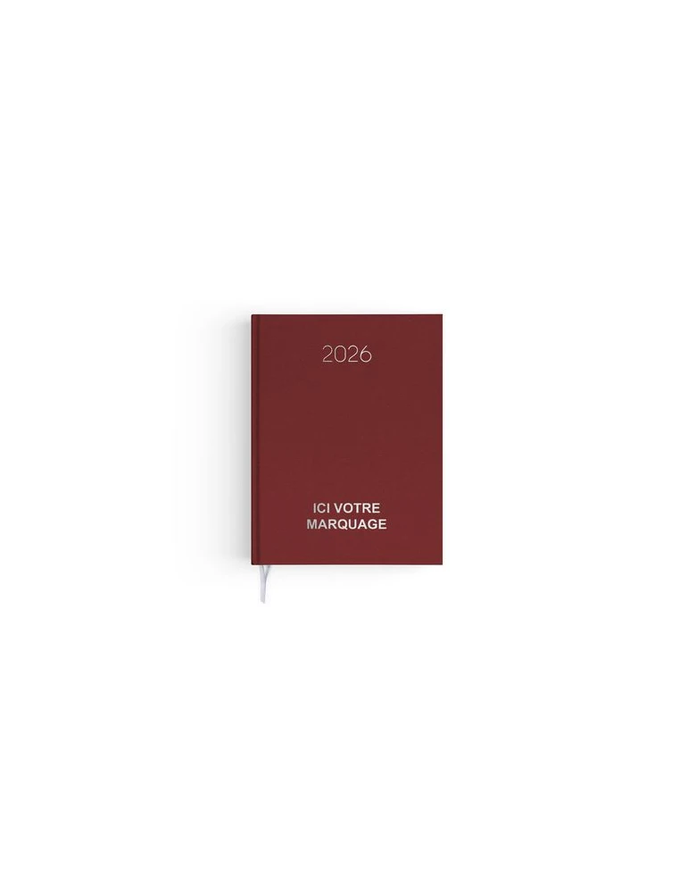 AGENDA EMBOITE NATUREL 2026 - MINI 90 x 165 mm - COUVERTURE BLEUE NUIT - SANS MARQUAGE