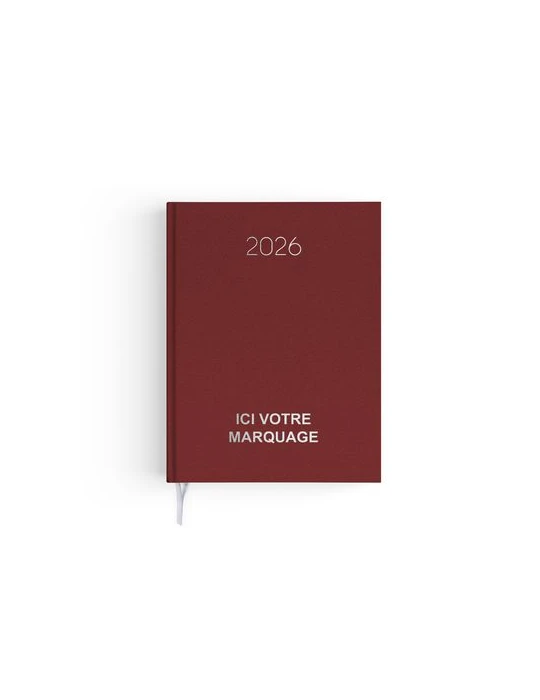 AGENDA EMBOITE NATUREL 2026 - MINI 90 x 165 mm - COUVERTURE BLEUE NUIT - SANS MARQUAGE