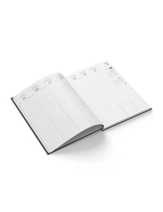 AGENDA EMBOITE NATUREL 2026 - MINI 90 x 165 mm - COUVERTURE BLEUE NUIT - SANS MARQUAGE