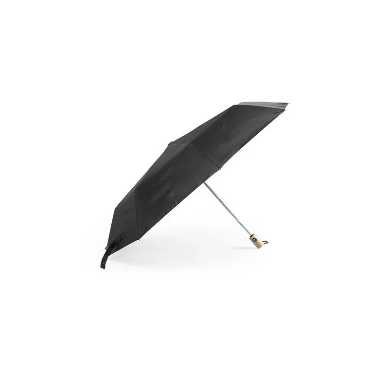 Parapluie Écologique Personnalisé pas cher - Keitty Matières : coton recyclé Couleurs : noir cadeau collaborateur premium